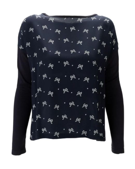Weekend by Maxmara Blue Round-Neck Long-Sleeved Pullover