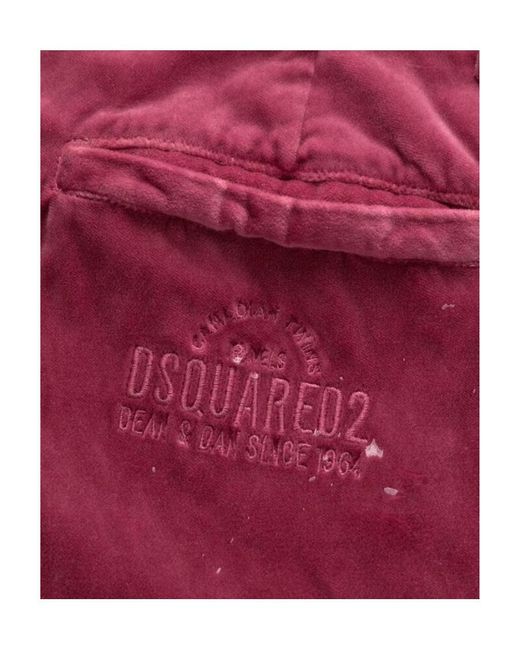 DSquared² Logo Embroidered Velvet Trousers