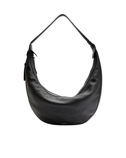 Khaite Black Augustina Grained Leather Shoulder Bag