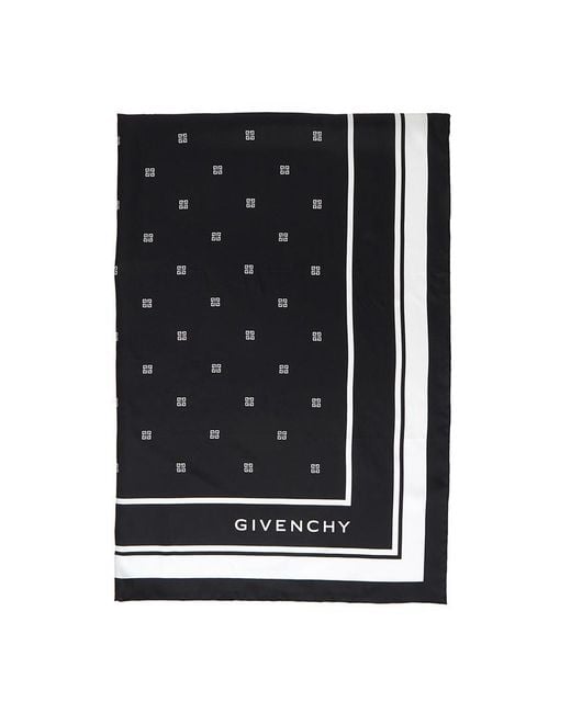 Givenchy Black Pattern Scarf