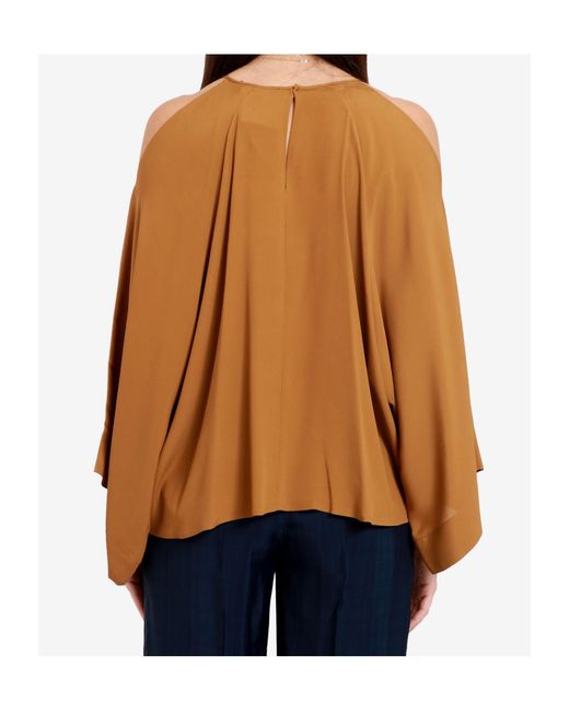 Semicouture Brown Cutout Design Blouse