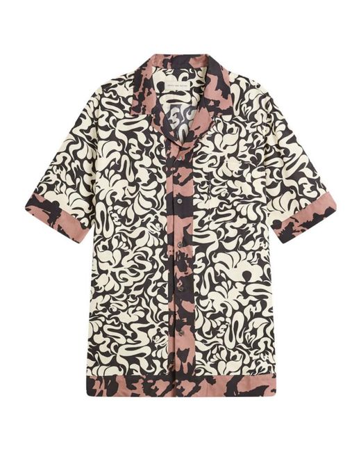 Dries Van Noten White Carltone Patterned Shirt for men