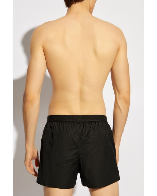 Tom Ford Black Logo Waistband Stretched Boxers for men