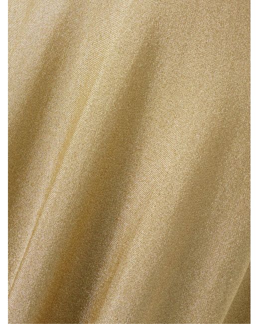 Khaite Metallic Melina Lurex Halterneck Midi Dress