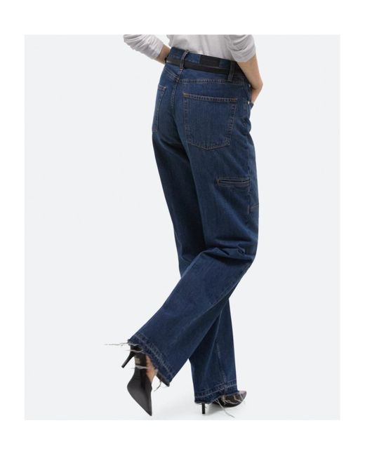Helmut Lang Blue Belt-Loop Jeans