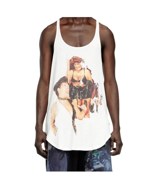 DIESEL White X Tom Of Finland Foundation Pr-T-Shanry-W-Tom25 Tank Top for men