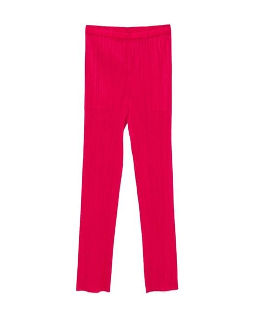 Pleats Please Issey Miyake Red New Colorful Basics 4 Trousers