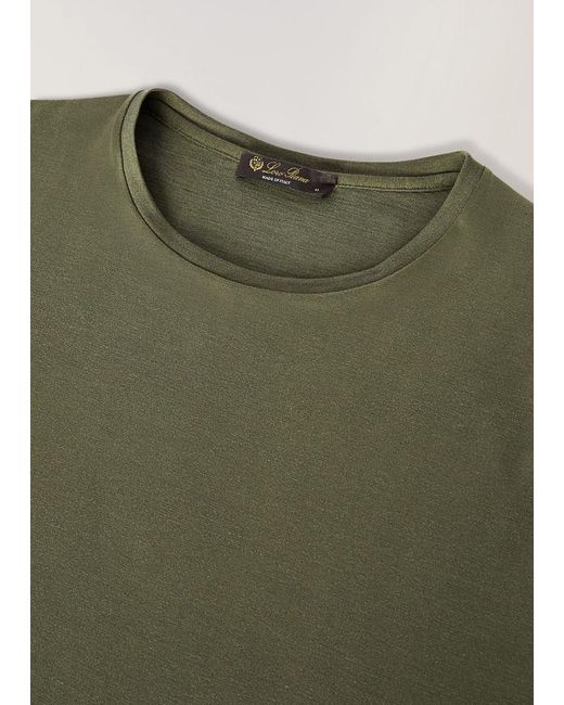 Loro Piana Green Levo Crew-Neck T-Shirt for men