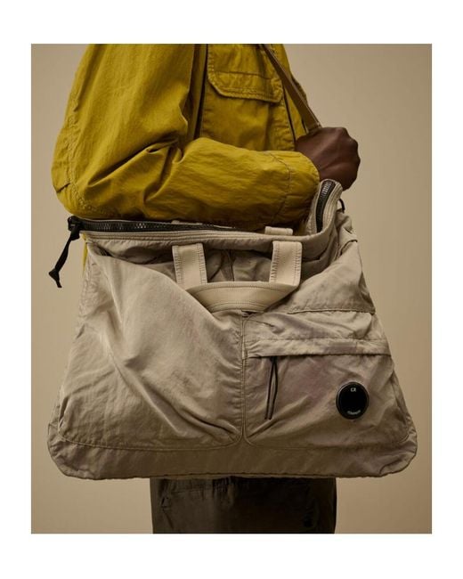 C P Company Metallic Zip-Fastening Tote Bag for men