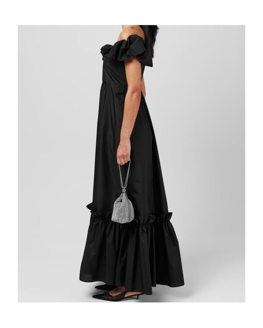 LoveShackFancy Black Ferra Maxi Dress