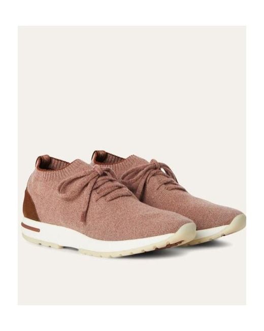 Loro Piana Brown 360 Lp Flexy Lace-Up Walk Sneakers for men