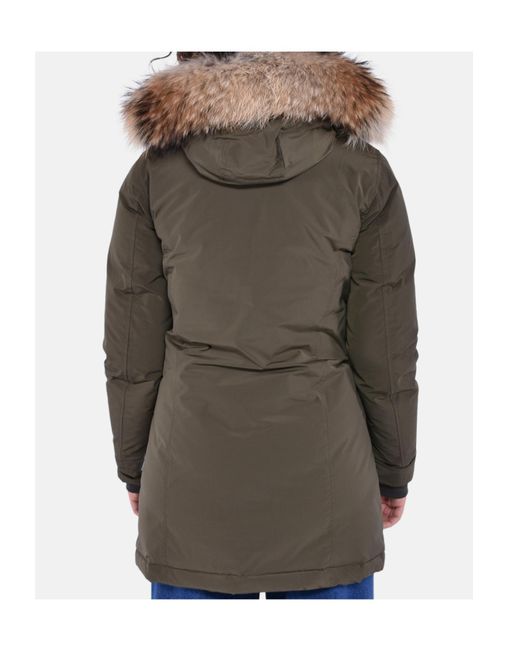 Woolrich Green Luxury Arctic Raccoon Parka