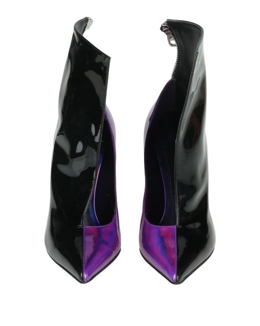 Dolce & Gabbana Black Two-Tone Patent Leather Ankle Boots
