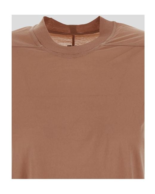 Rick Owens Brown Short-Sleeved Crewneck T-Shirt