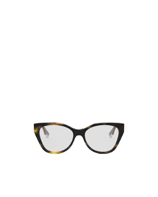 Fendi White Eyewear Cat-Eye Frame Glasses