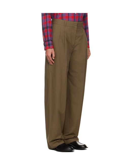 The Row Green Lilas Straight Leg Pants