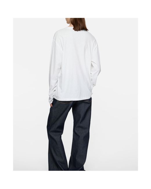 Acne White T-Shirt for men