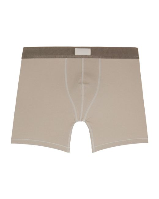 Skims Gray Logo Boxer Briefs Three-Pack for men