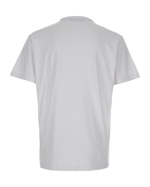 DSquared² Gray Cool Fit Velvet Logo T-Shirt for men