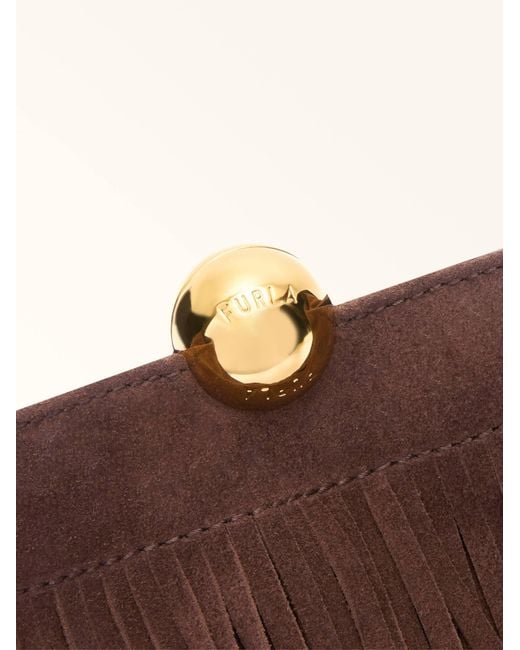 Furla Brown Tasseled Handbag