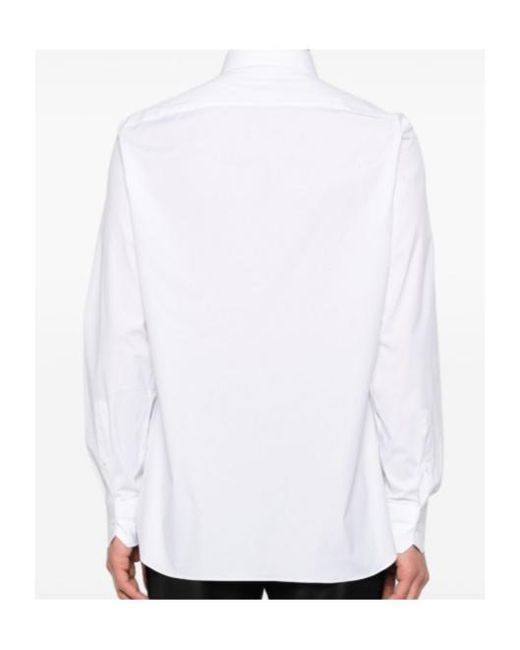 Zegna White Long Sleeve Shirt for men