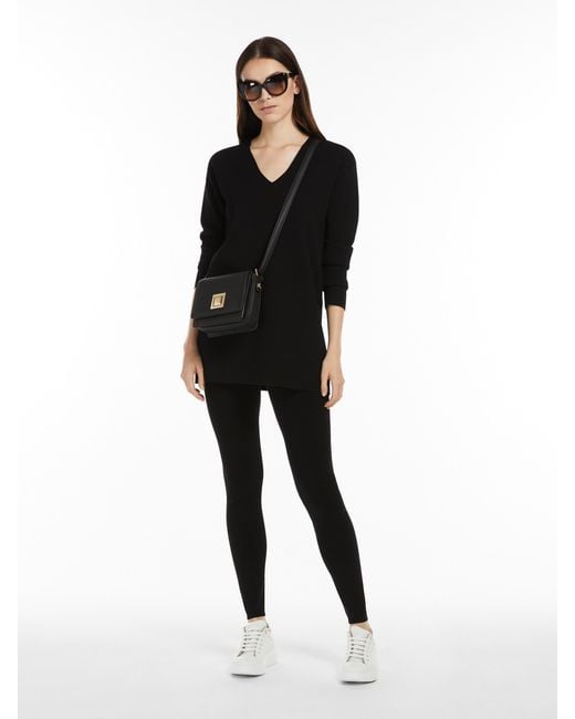 Max Mara Black Logo Leggings