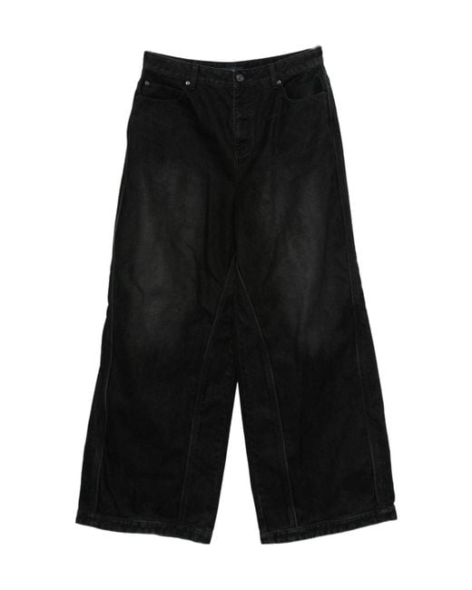 Juun.J Black Split-Seam Jeans for men