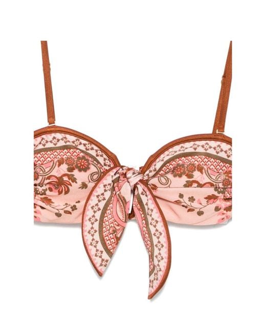 Zimmermann White Paisley-Print Bikini