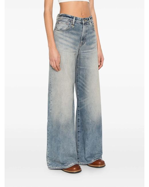 R13 Blue Belt Loop Jeans