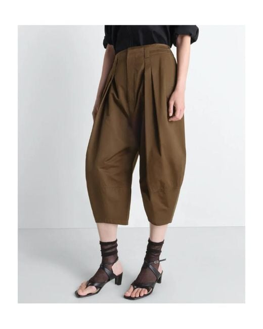 Lemaire Green Pleat Detailed Balloon Bermuda Shorts