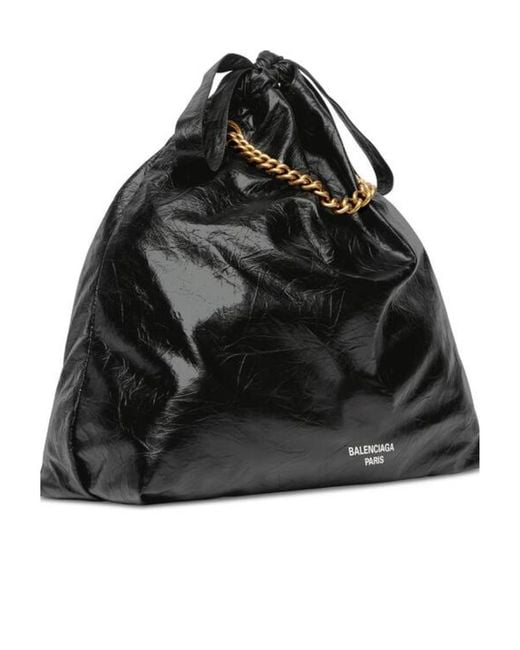 Balenciaga Black Crush Medium Tote Bag