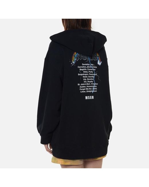 MSGM Black Logo Hooded Sweater
