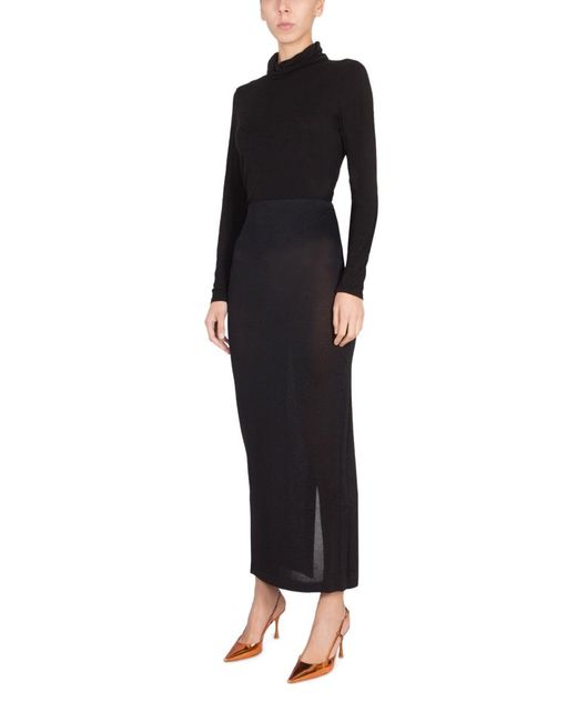Tom Ford Black Semi-Sheer Maxi Skirt