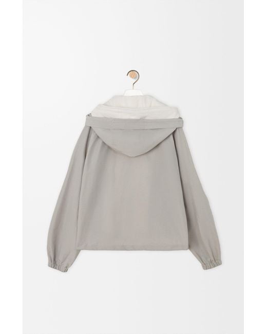 Loewe Gray Parka En Coton Technique