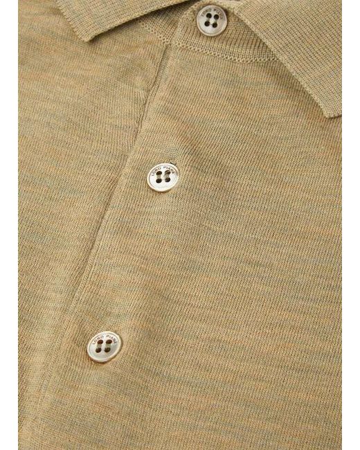 Loro Piana Natural Long-Sleeved Polo-Shirt for men