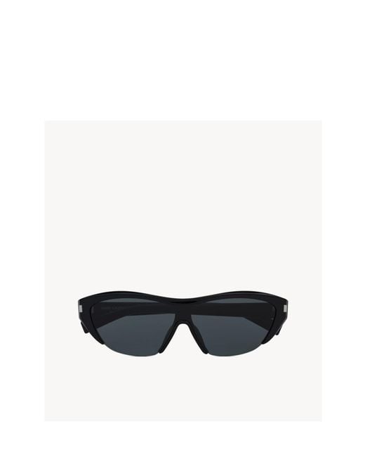 Saint Laurent White Eyewear Sl 704 Shield Frame Sunglasses