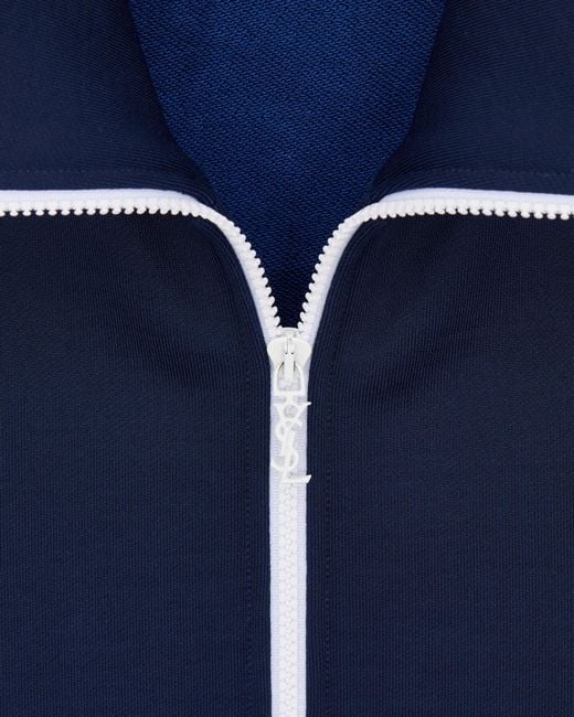 Saint Laurent Blue Zip-Up Track Jacket for men