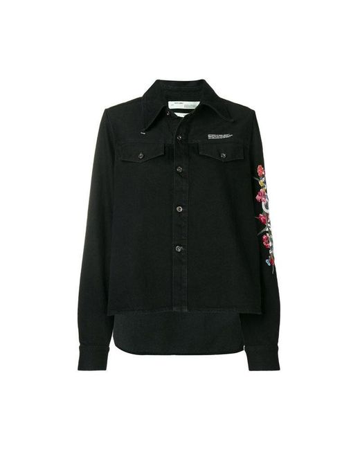 Off-White c/o Virgil Abloh Black Embroidered Casual Jacket