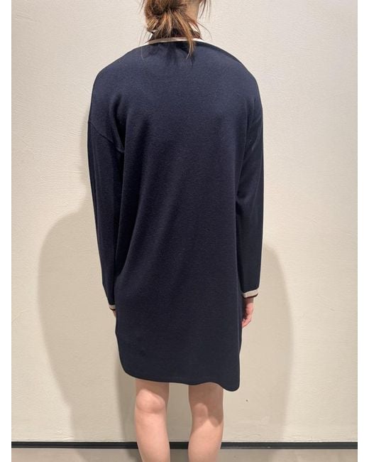 Max Mara Blue Long-Sleeved Cardigan