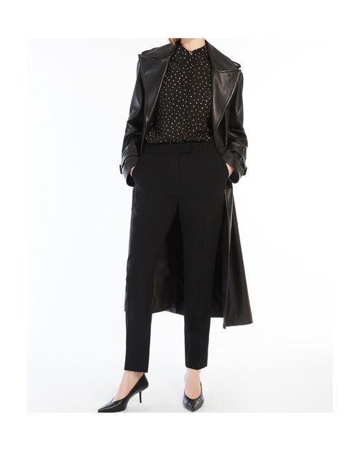 Max Mara Black Printed Silk Shirt