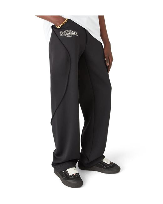 Casablanca Black Oversized Panelled Sweatpants for men