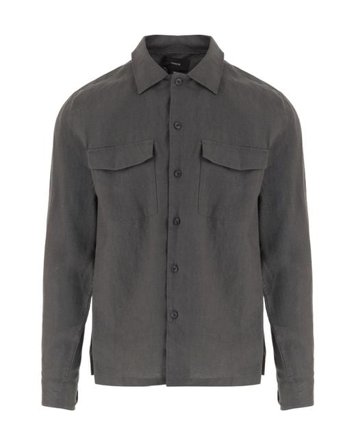 Vince Gray Relaxed Utility Shirt for men