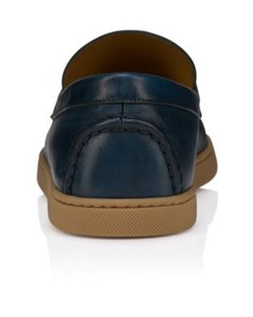 Christian Louboutin Blue Round-Toe Loafers for men