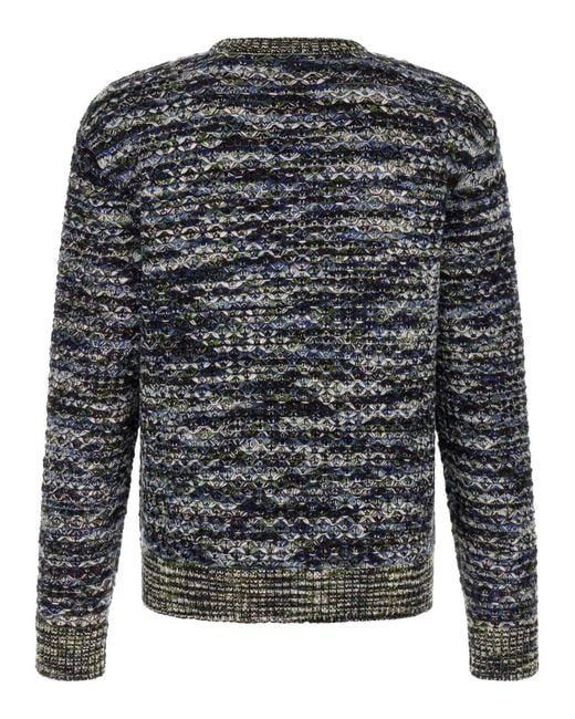 Missoni Gray Crew Neck Long-Sleeved Knitwear for men