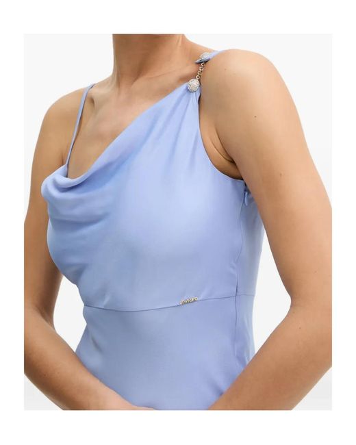 Twinset Blue Draped Midi Dress