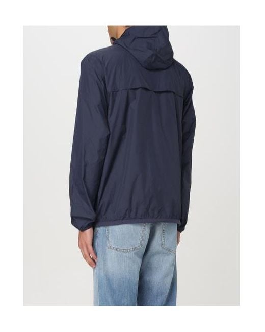 K-Way Blue Hooded Jacket for men