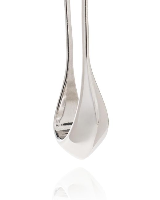 Lemaire White Bar-Pin Fastened Drop Earrings