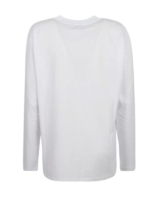 MSGM Gray Long-Sleeved T-Shirt