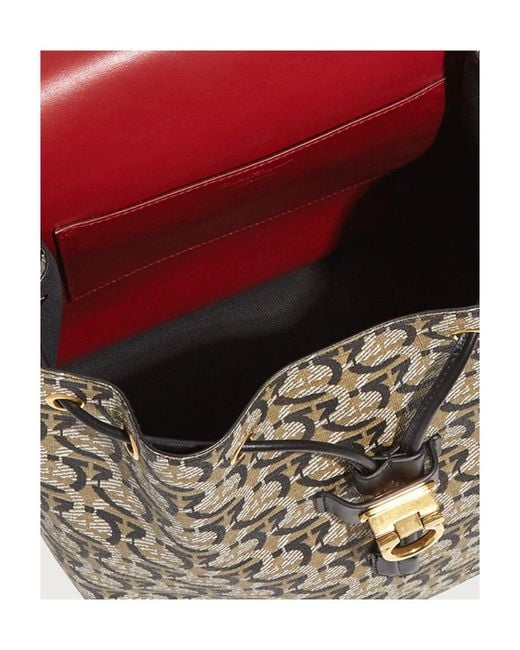 Ferragamo Multicolor Monogram-Logo Backpack