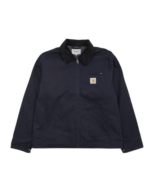 Carhartt Blue Cotton Canvas Jacket for men